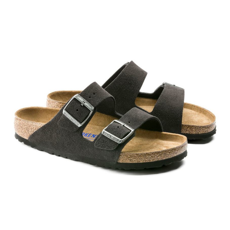 Birkenstock Arizona SFB Suede Sandal | Velvet Grey | Reg Width - Men’s (0552321) - Image 2